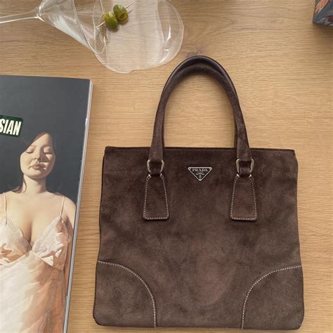 brown suede prada bag dupe